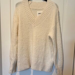 Aerie Soft Cream Knit Pullover